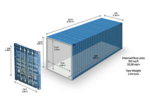 20ft container dimensions