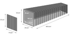40ft high cube container dimensions