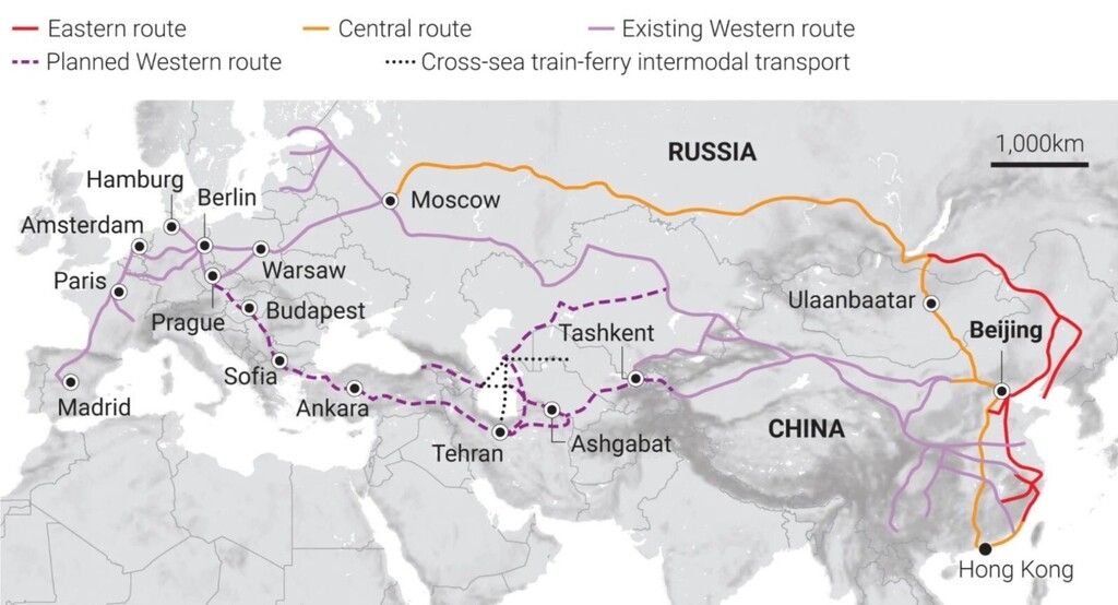 China - Europe Rail Network